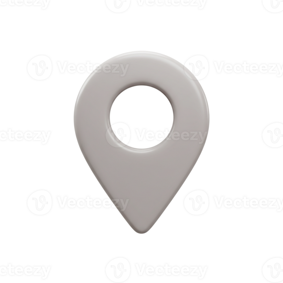 Location marker icon digital space graphic design modern environment top-down view navigation concept png