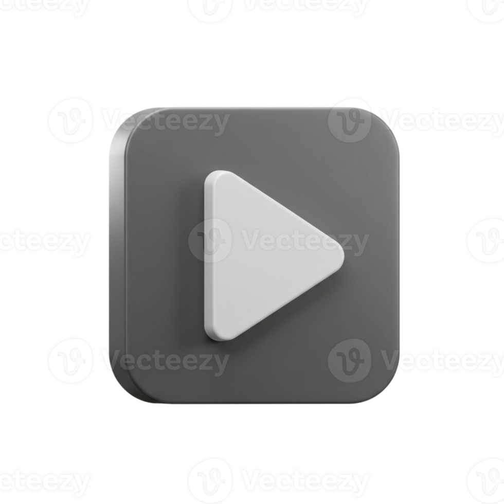 Play button icon design digital media graphic asset modern interface close-up view user experience concept png