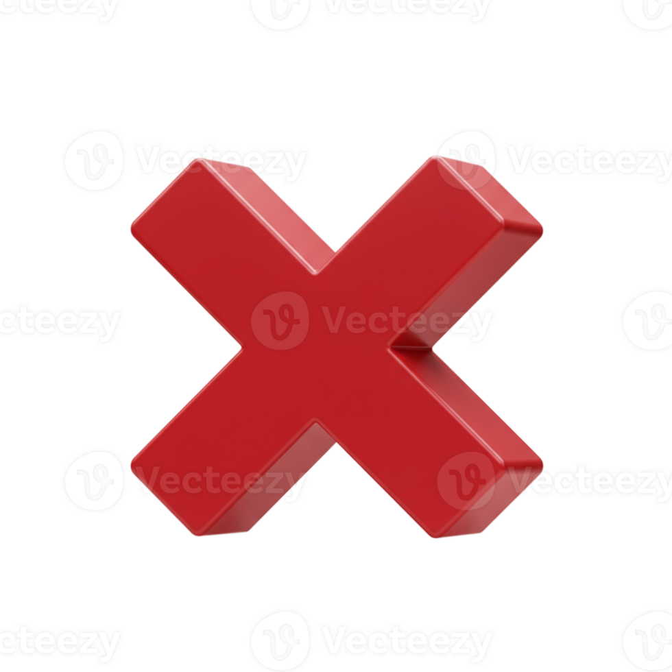 Red cross symbol representing error or omission digital space graphic design abstract environment front view visual communication png