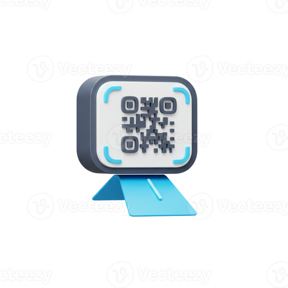 Innovative qr code display stand retail store product promotion modern environment eye-level view marketing strategy png