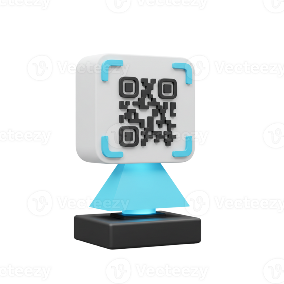 Interactive qr code display stand for modern business environments engaging marketing tool innovative technology showcase png