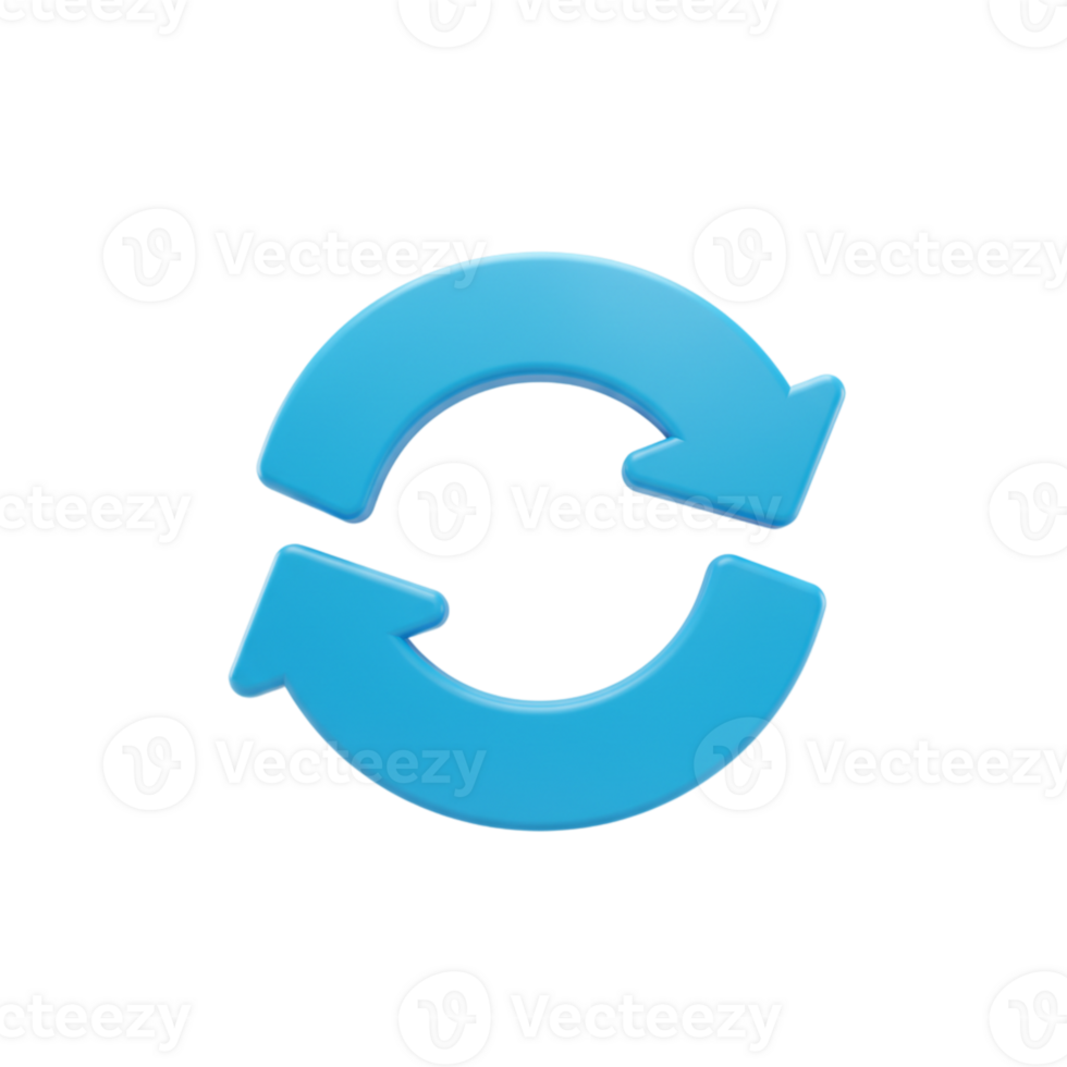 Circular blue symbol digital design iconography minimalist environment close-up view concept of refresh or recycle png