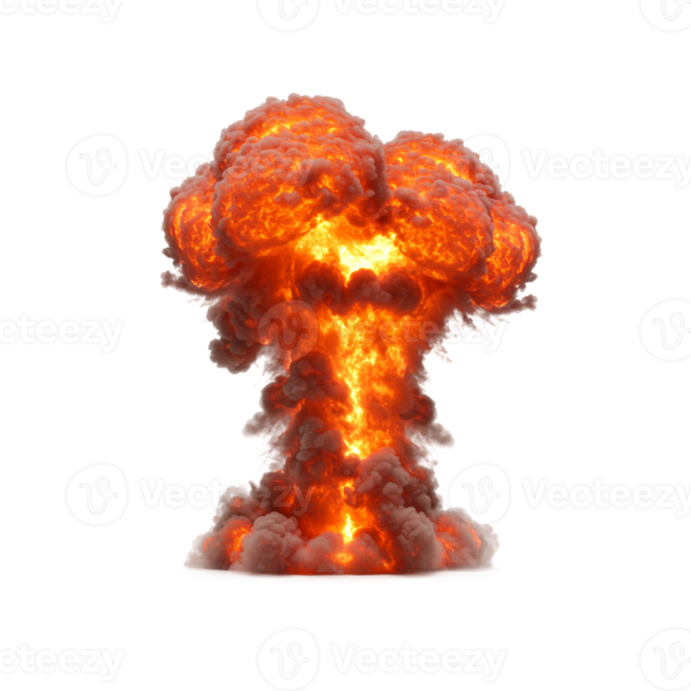 Massive explosion event captured in urban landscape dramatic smoke and fire high-contrast viewpoint impactful visual story png