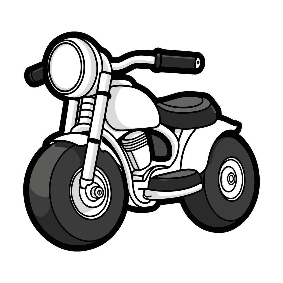 Cartoon Racing Bike with a Bold Style vector