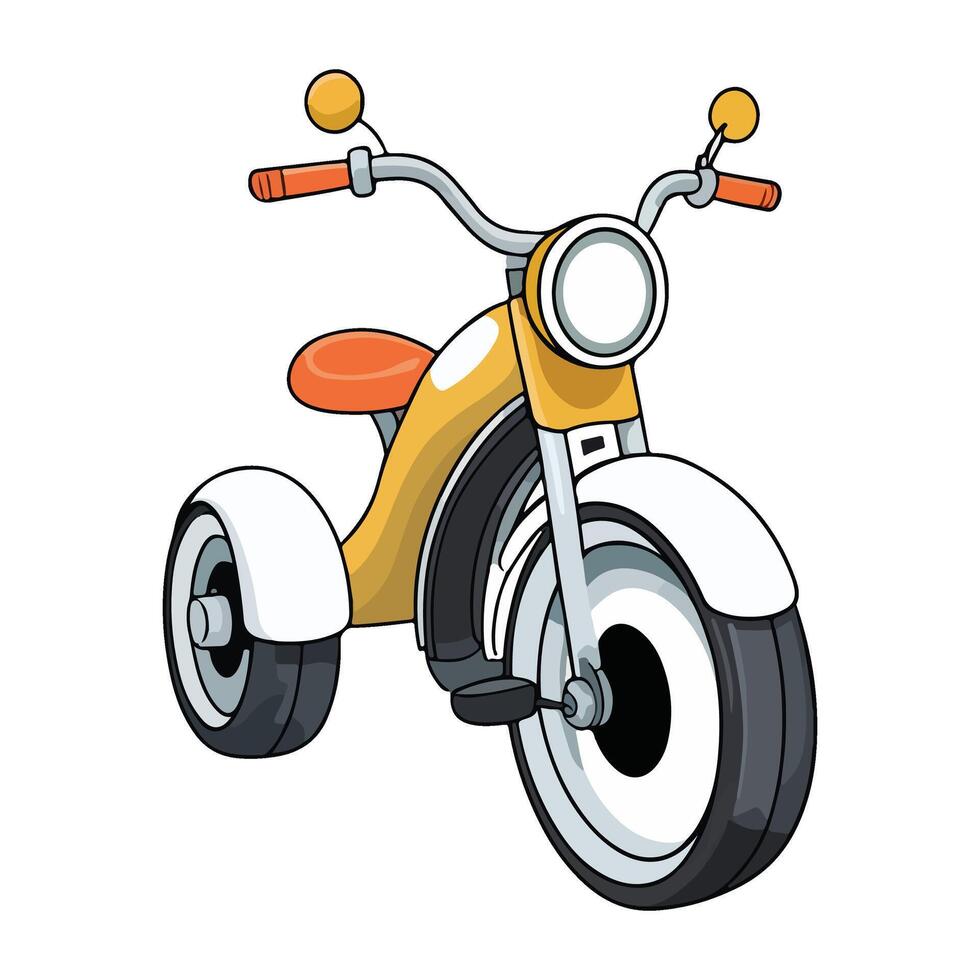 Sleek and Playful Bike Face with a Retro Touch vector