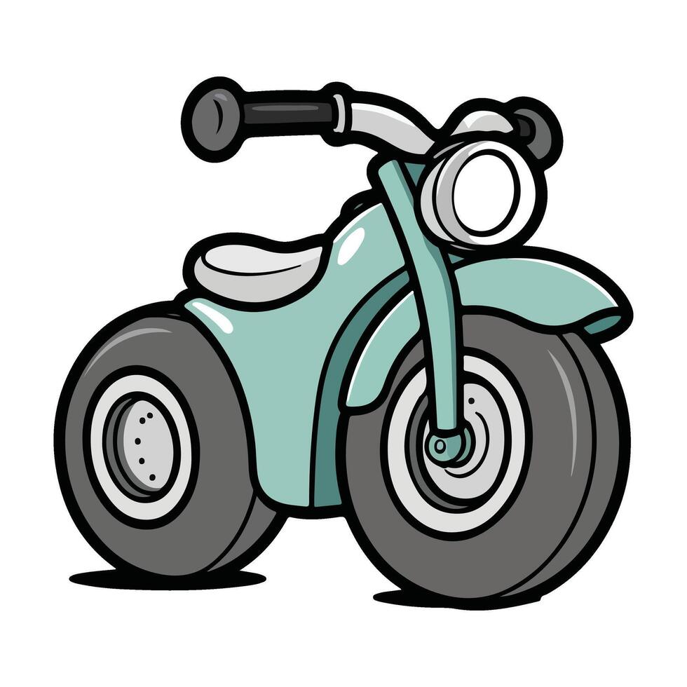 Happy Ride Cartoon Motorcycle vector