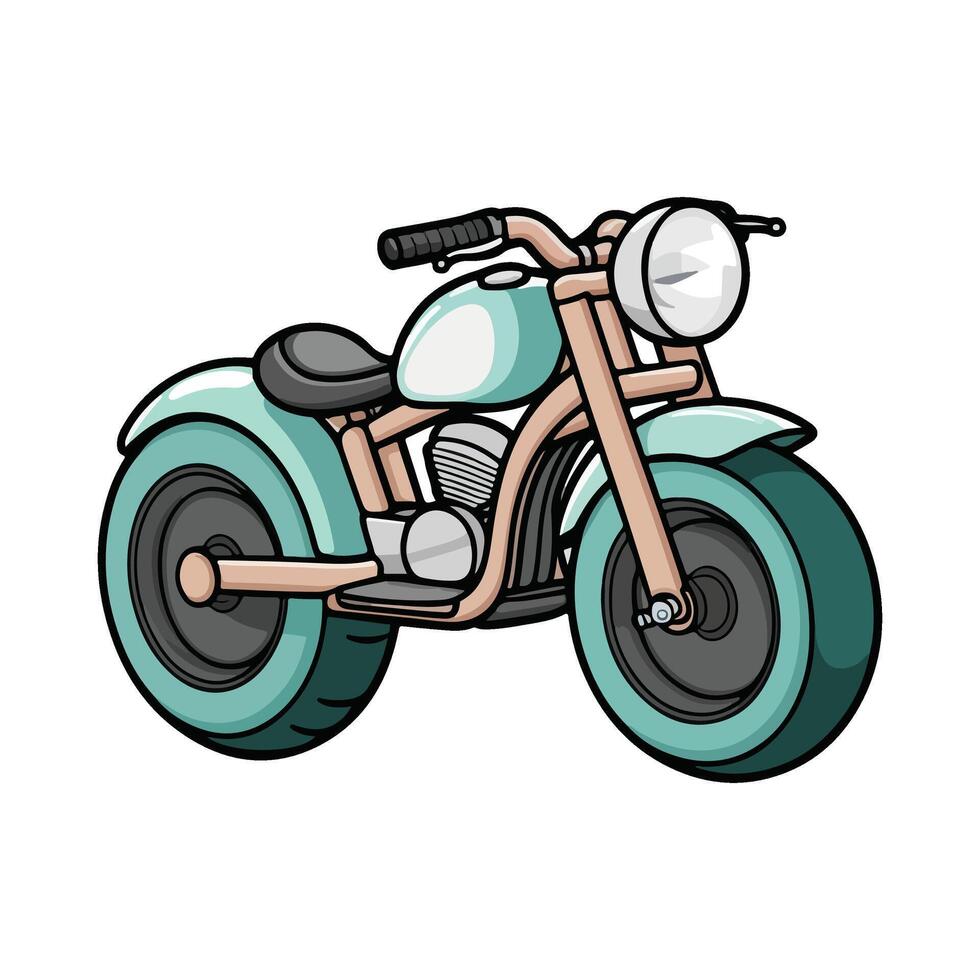 Whimsical Motorbike with a Retro Charm vector