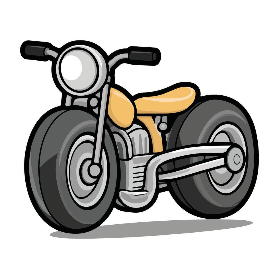 Smooth Rider Cartoon Motorbike vector