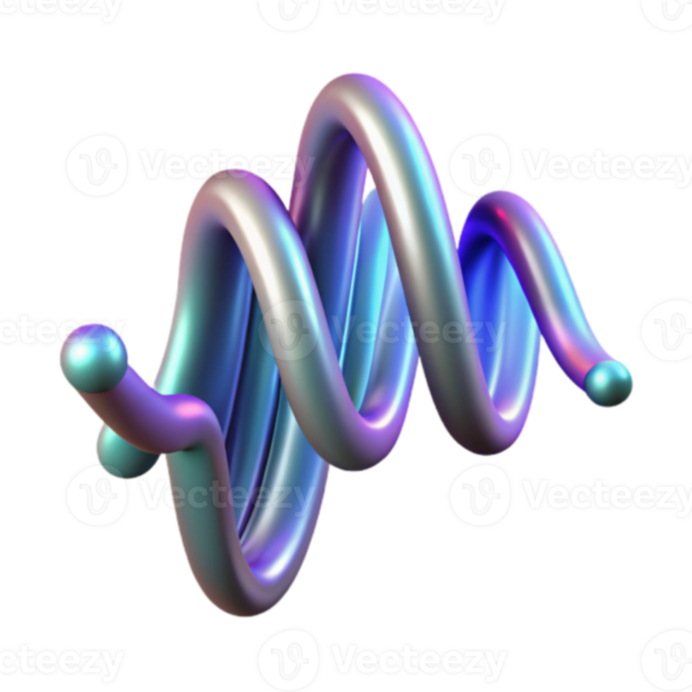 Iridescent Spiral Render Abstract Background Image png