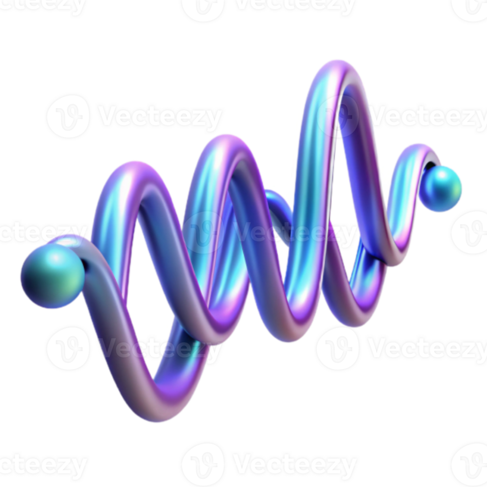 Iridescent Helix Render Abstract Background png