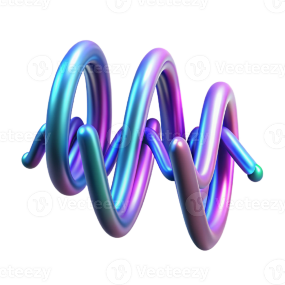 Abstract Render of Intertwined Iridescent Tubes png
