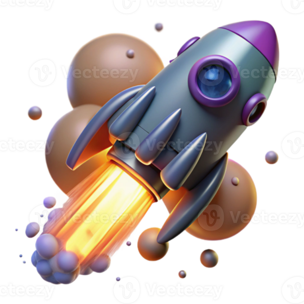 Cartoon Rocket Illustration Launch into Space, Blast Off, Cosmic Adventure, Starry Journey, Rocket Ship, Space Exploration, Galaxy Travel, Nebula Flight, Futuristic Spaceship, Animated Rocket png