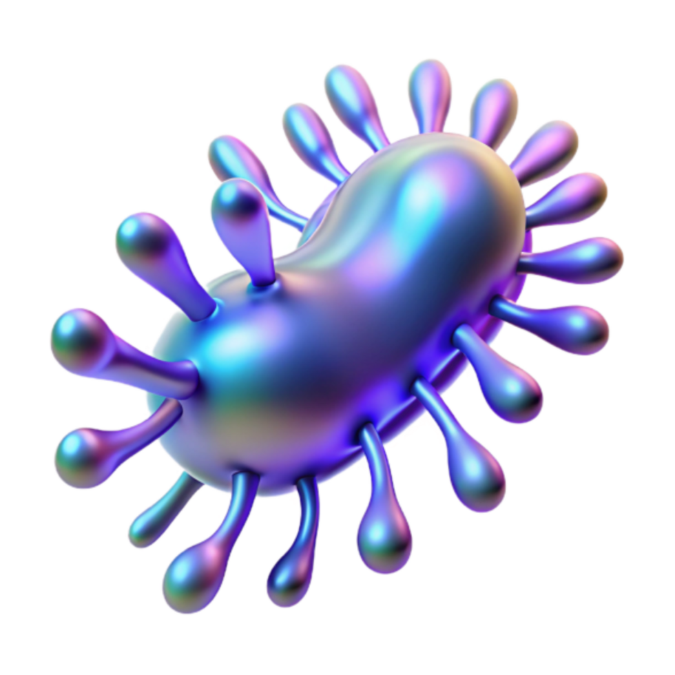Iridescent Virus Render Abstract Background png