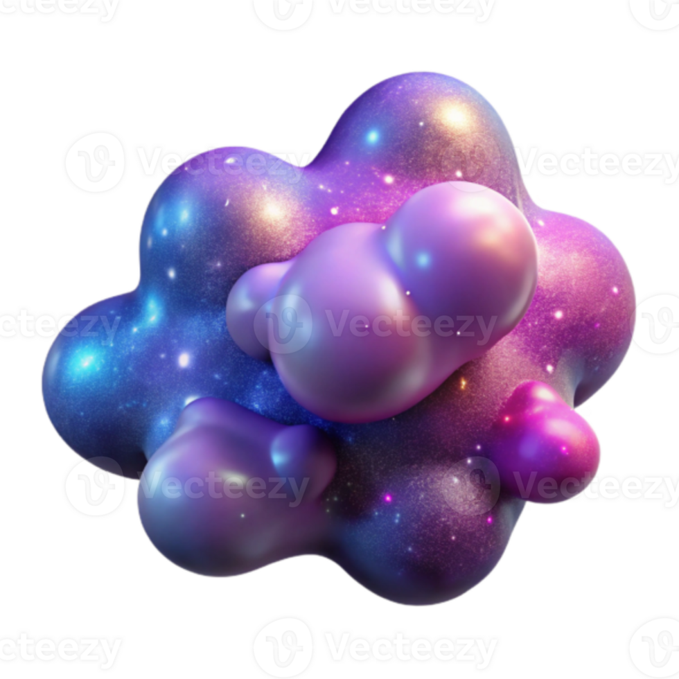 Cosmic Bubbles Render Abstract Background png