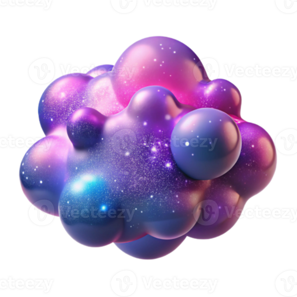 Cosmic Bubbles Render Abstract Background Image png