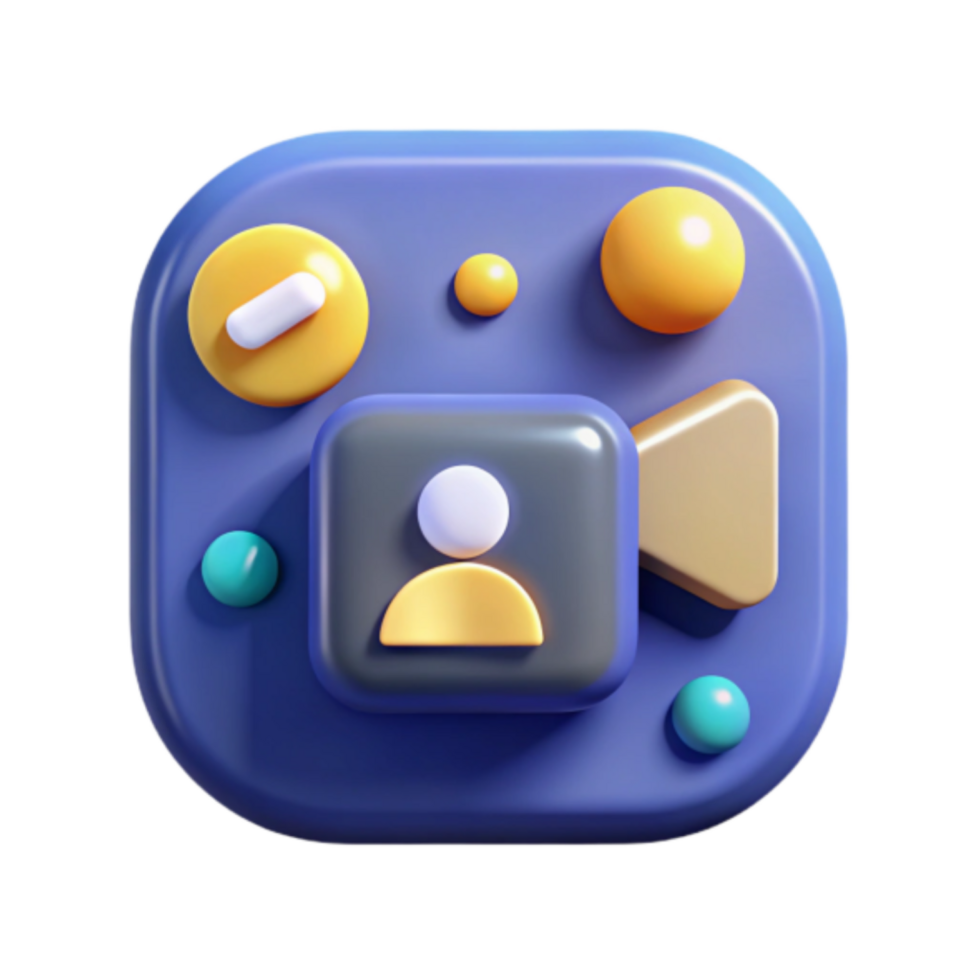 Render of App Icon, Colorful User Interface Design Element png