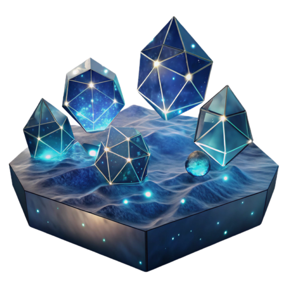 Luminous Geodesic 3D Render Abstract Background png