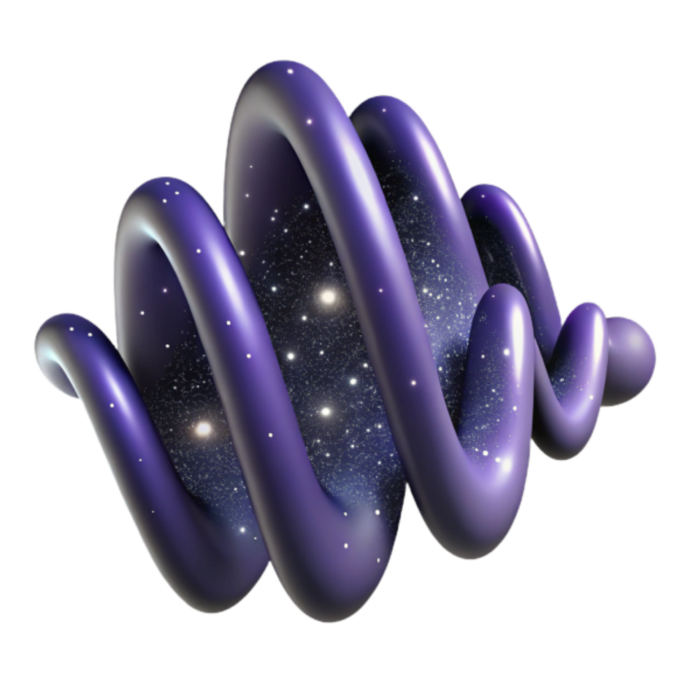 Cosmic Spiral Nebula 3D Illustration A Galaxy Within a Twisting Vortex png