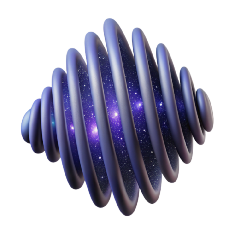 Cosmic Spiral A 3D Abstract Background Illustration of a Galaxy Within a Swirling Nebula png
