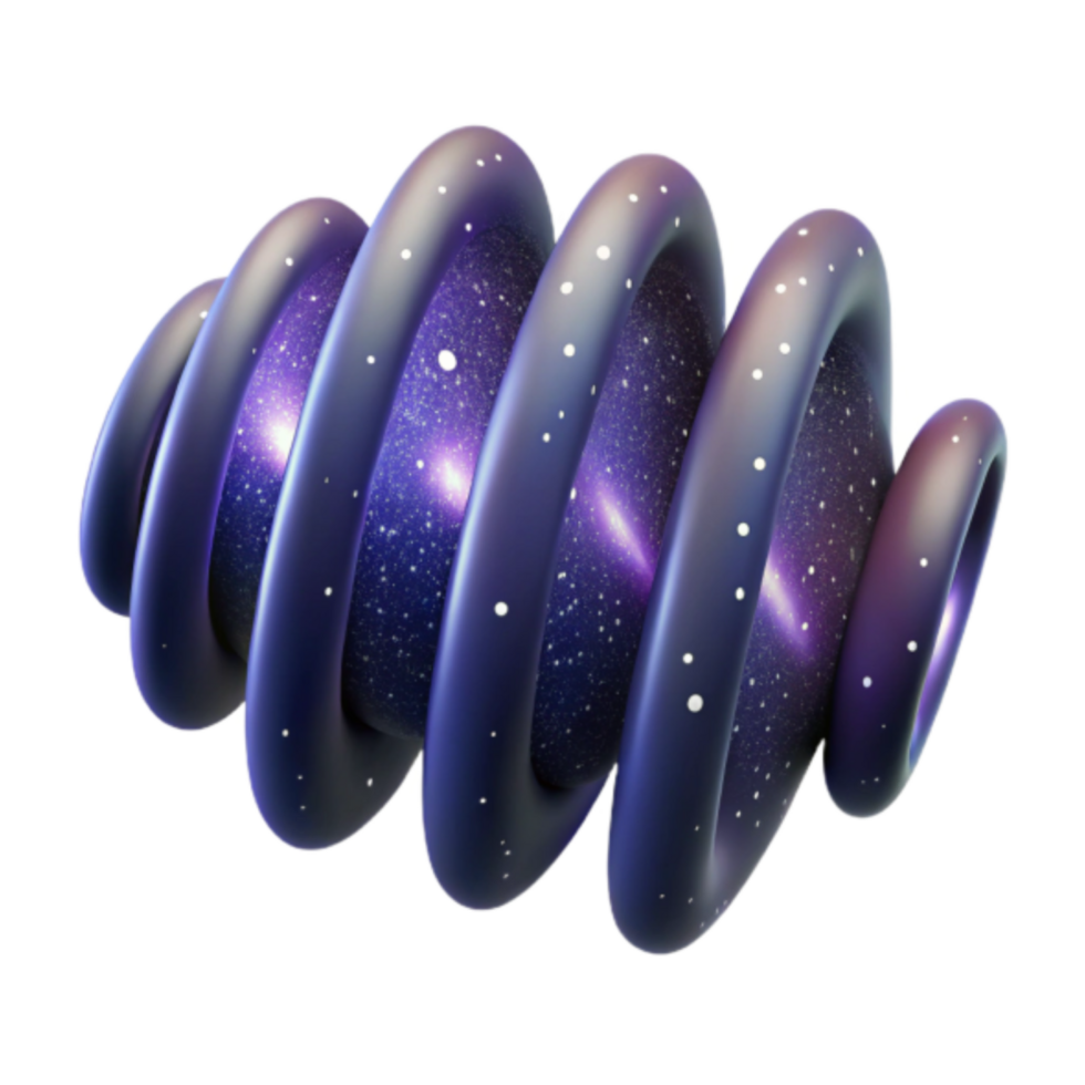 Cosmic Spiral Nebula 3D Render Abstract Background png