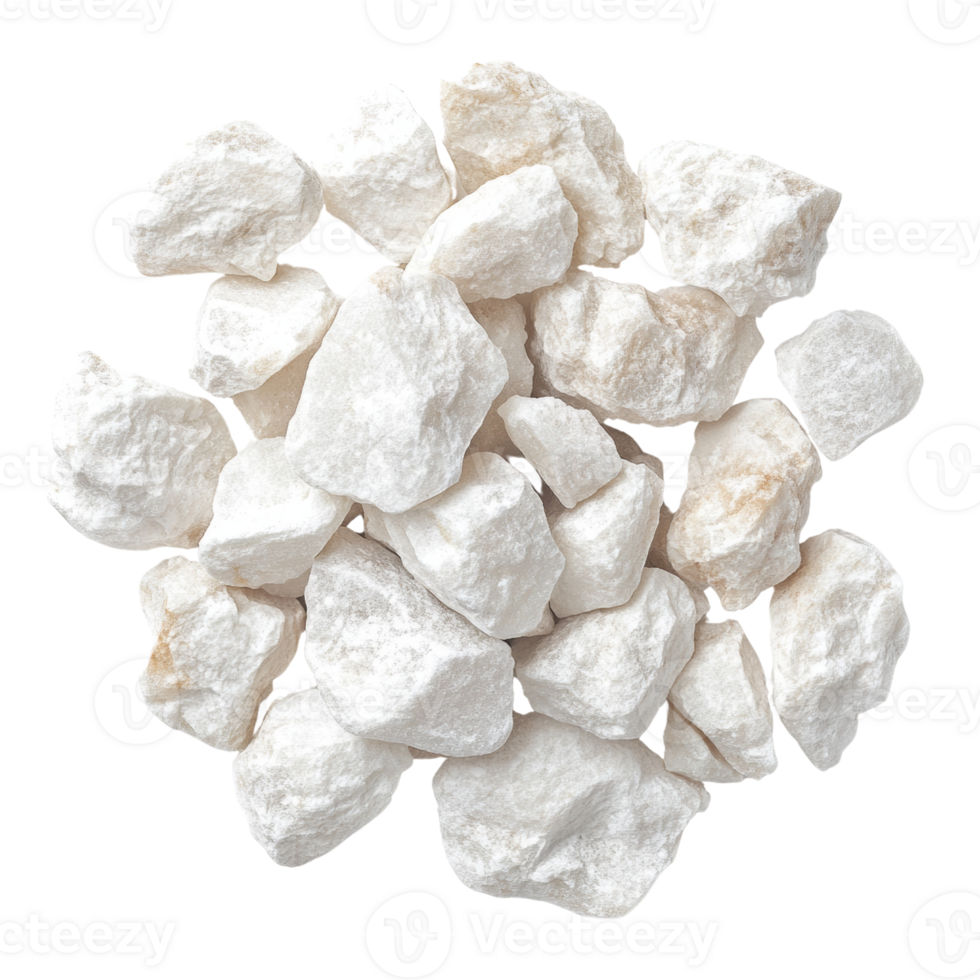 A Collection Of White Marble Rock Fragments png