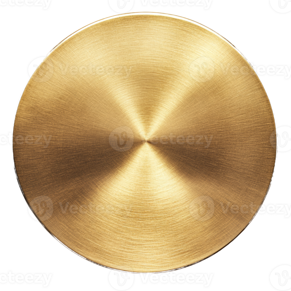Circular Brushed Gold Metal Surface Texture png