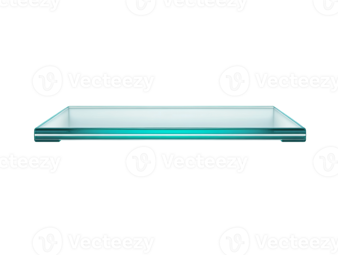 Modern Glass Shelf Isolated On Black Background png