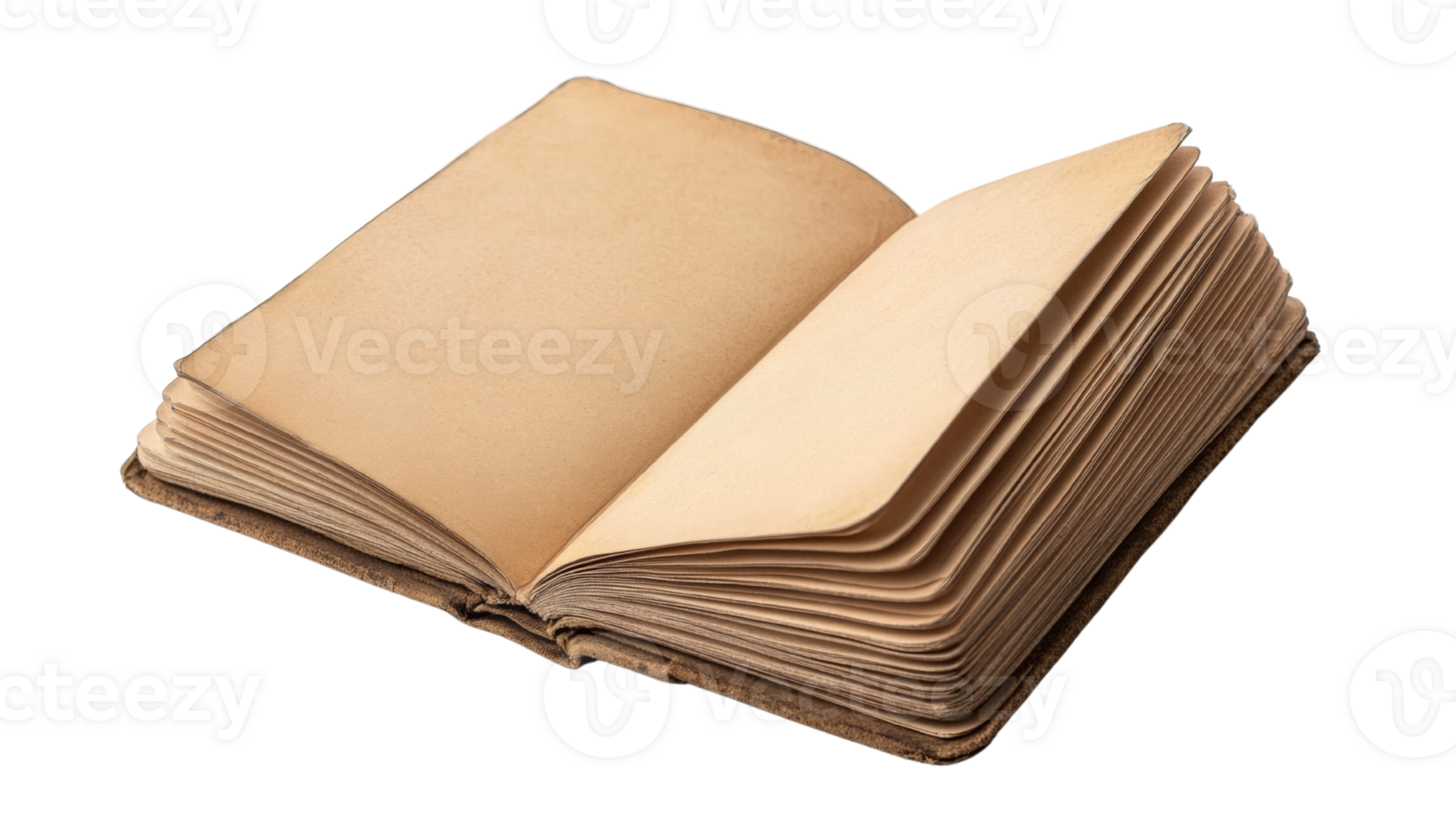Antique Book Open Showing Aged Pages png