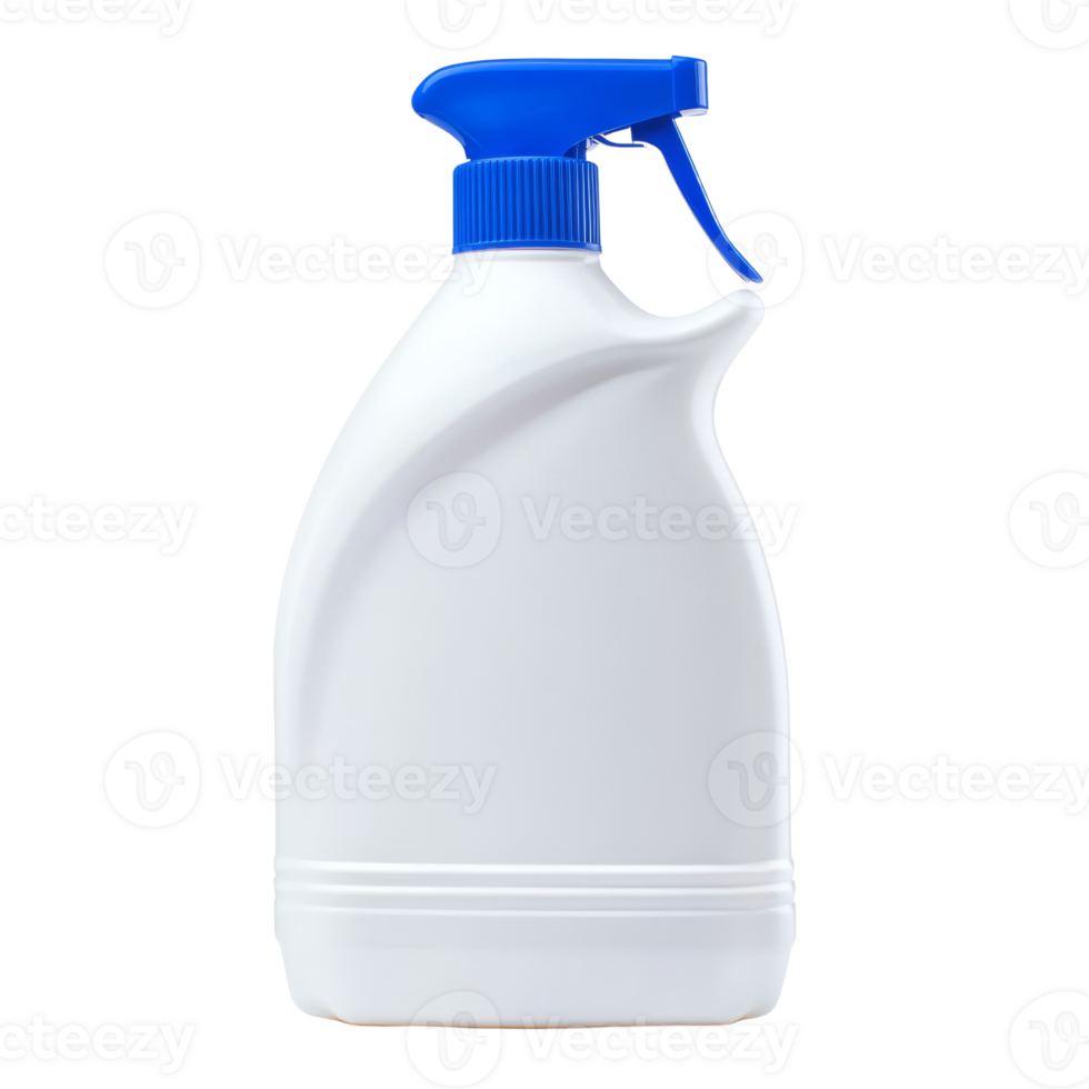 White Plastic Spray Bottle With Blue Cap png