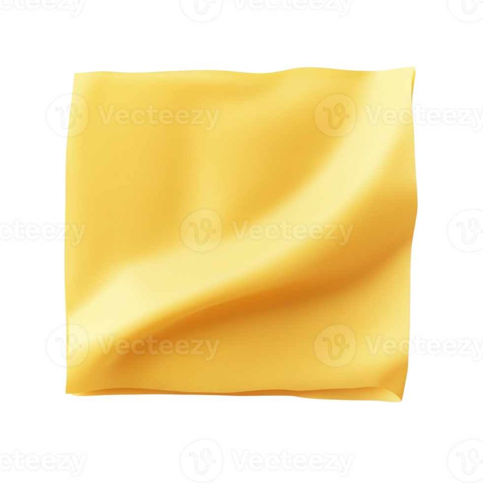 A single square piece of yellow cheese png