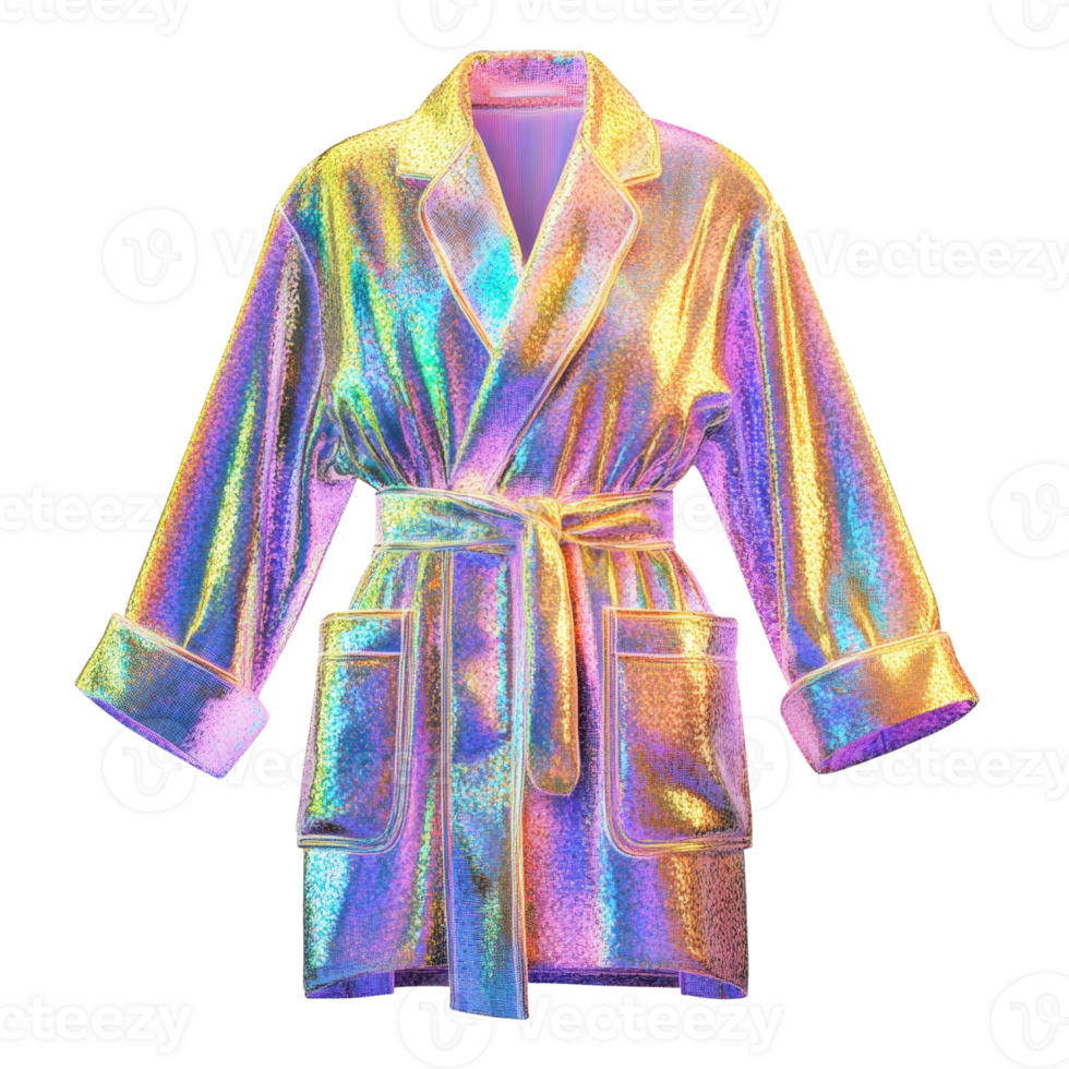 Iridescent Bathrobe Fashion Garment Display Model png