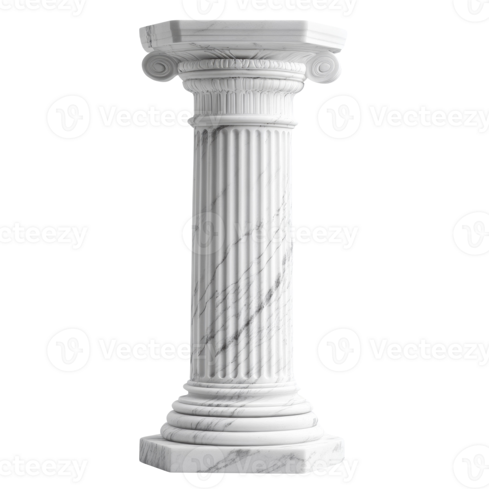 Elegant Marble Column Pedestal Display Stand png