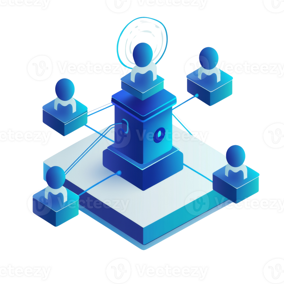 Networked Users Centralized Data Platform System png