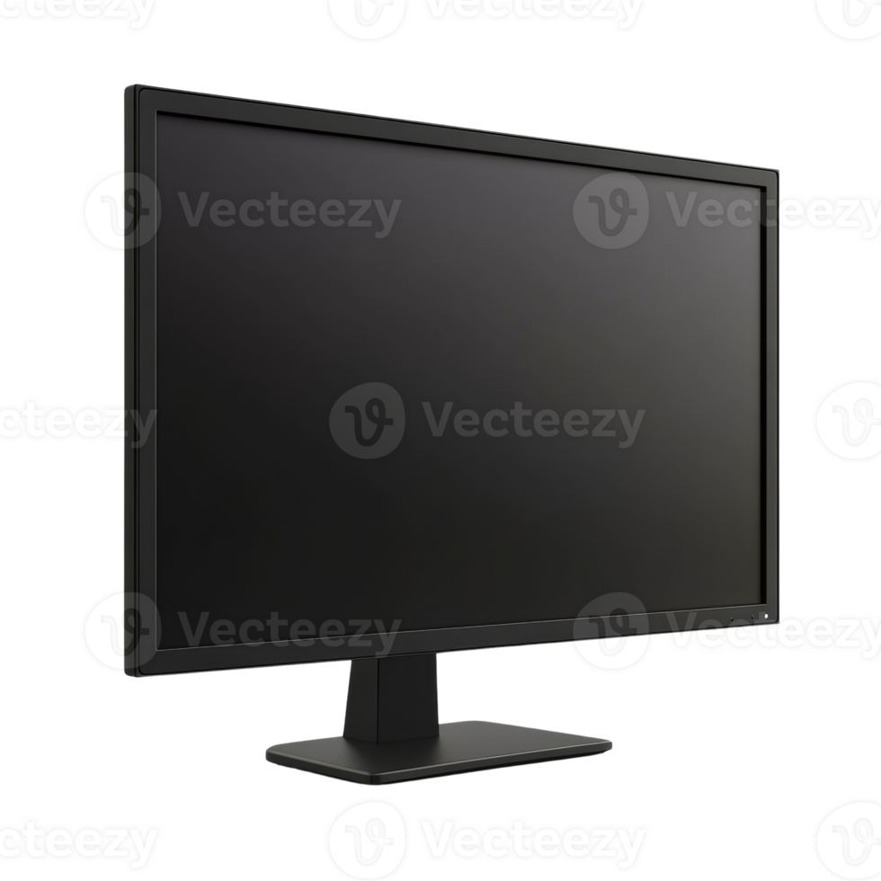 Black Widescreen Monitor Display Screen Modern Technology png