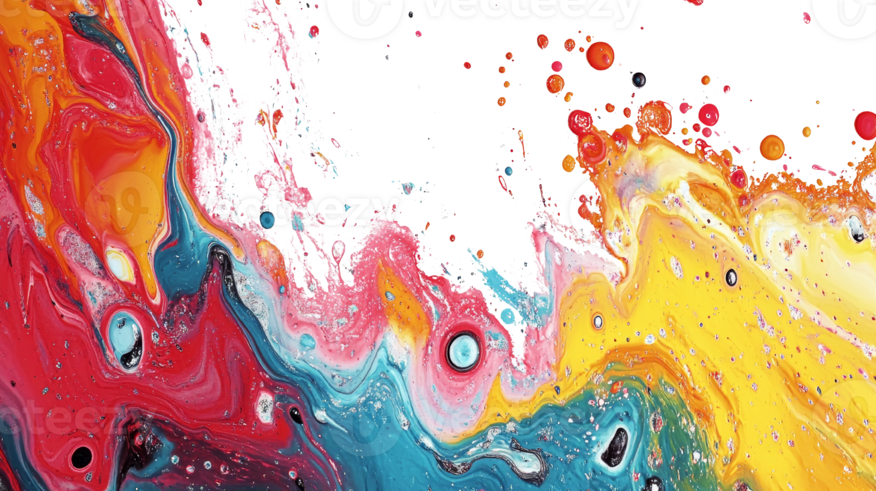 Abstract Colorful Swirling Paint Texture Art png