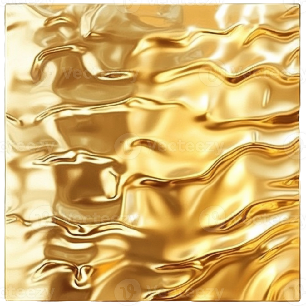 Abstract Gold Liquid Swirling Texture Design png