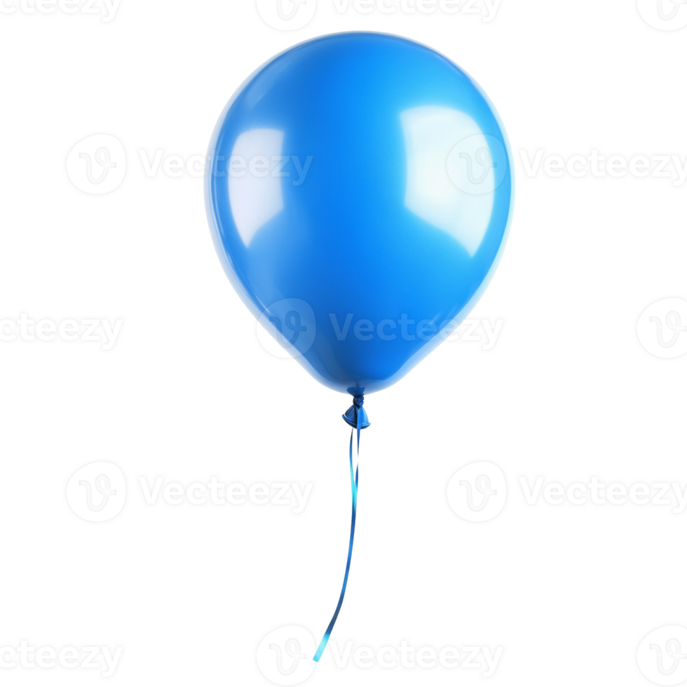 A Single Blue Balloon Floating Against A Black Background png
