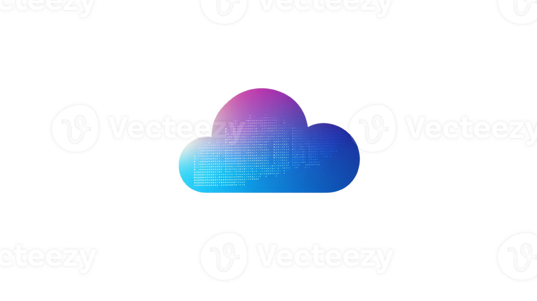 Abstract Cloud Digital Data Visualization Design png