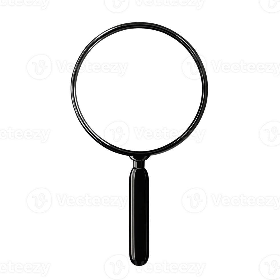 A Black Magnifying Glass On A Dark Background png