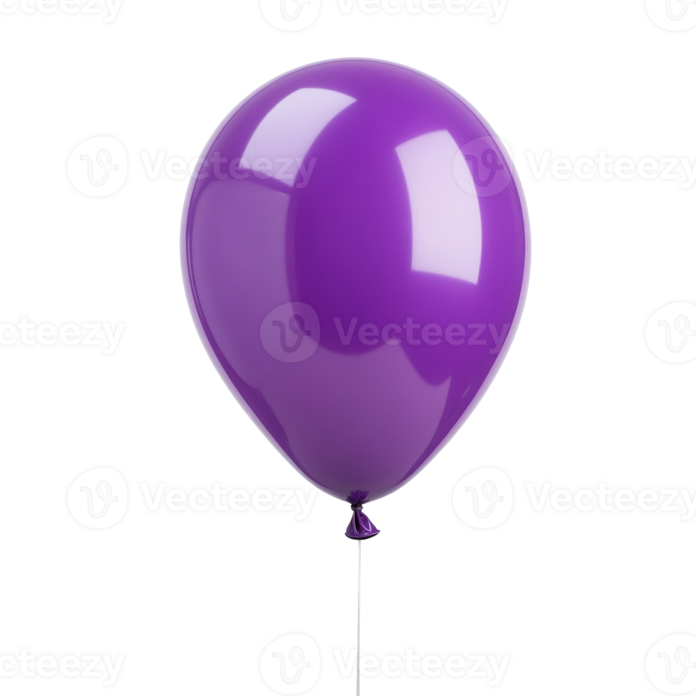 A single purple balloon floats against a black background png