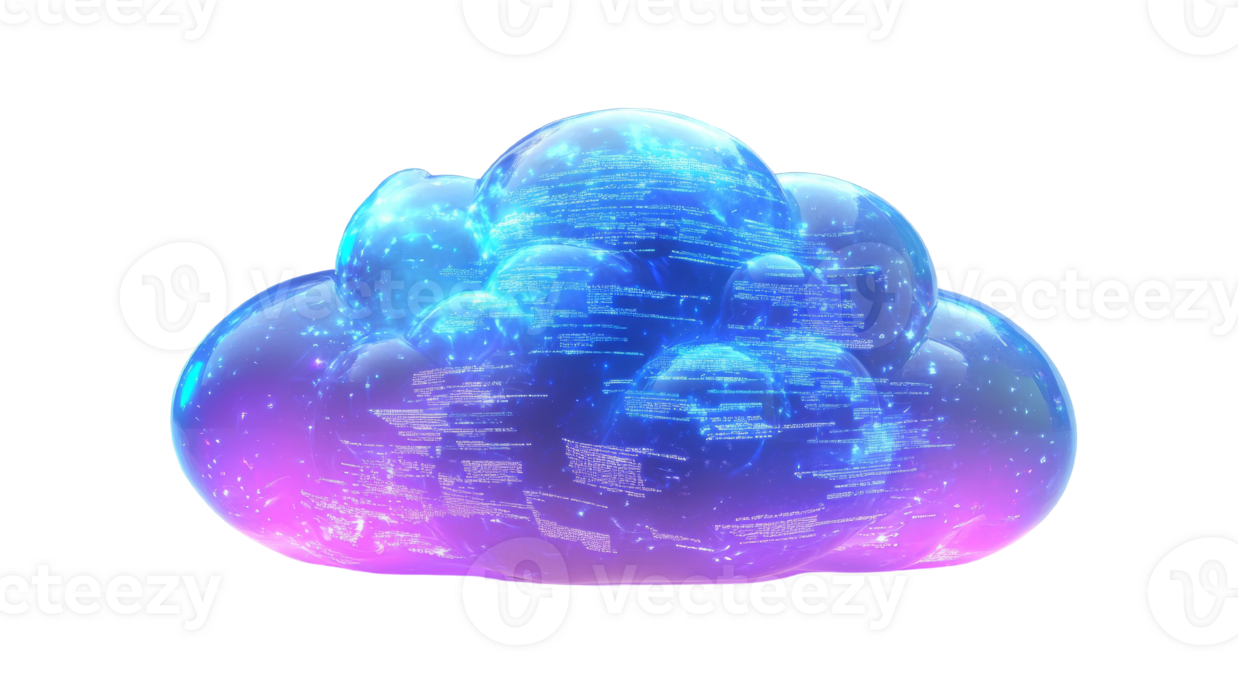 Luminous Cloud Data Digital Code Network Sphere png