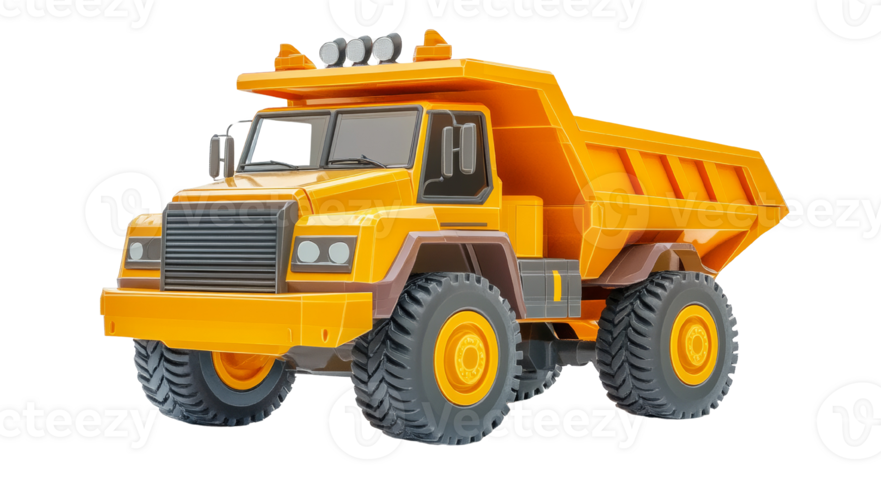 Yellow Articulated Dump Truck Heavy Machinery Vehicle png