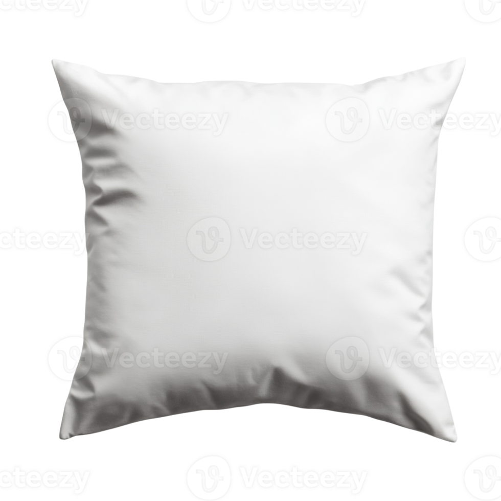 A Single White Pillow Isolated on Black Background png