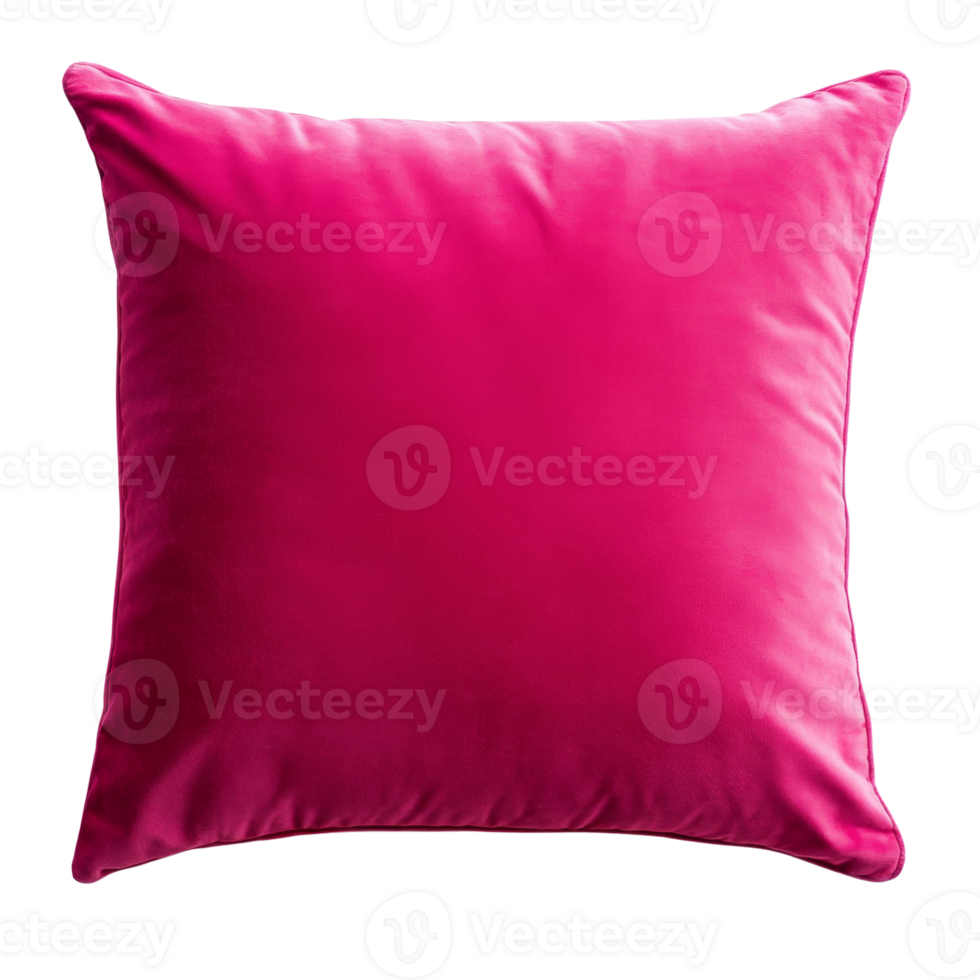 A Vibrant Pink Velvet Cushion Pillow Soft Decor png