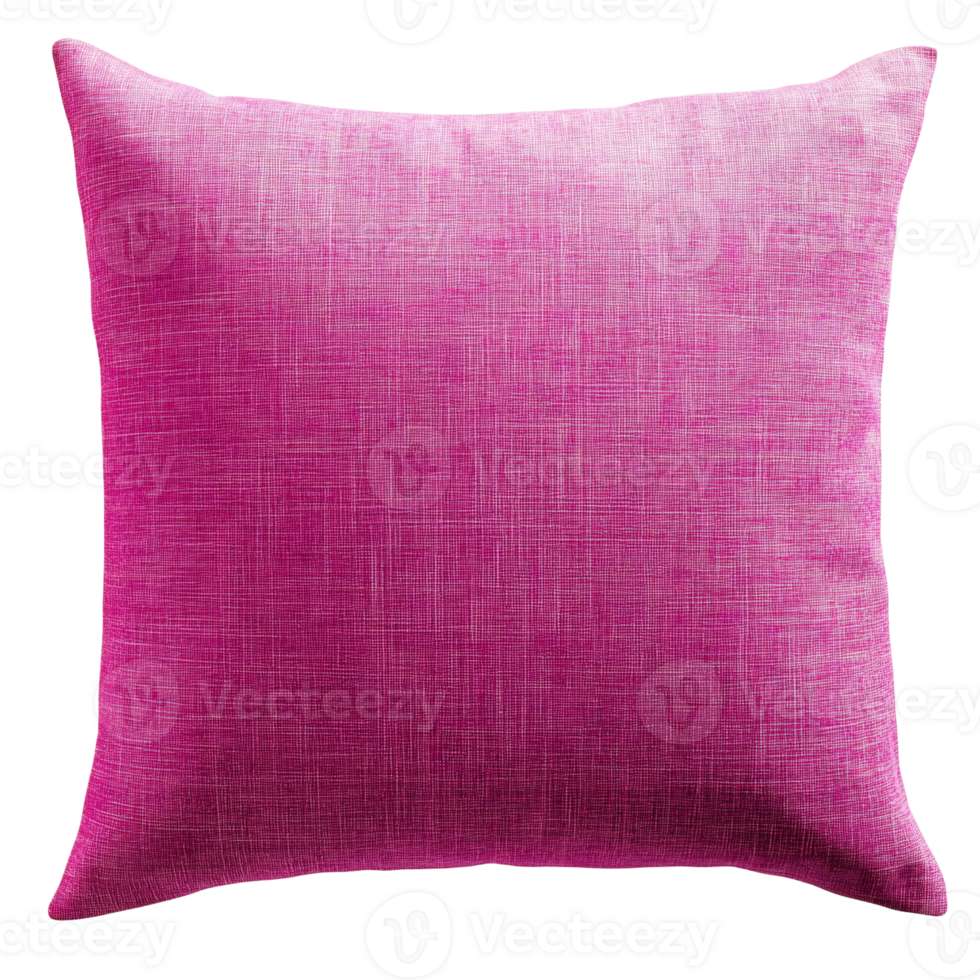 A vibrant pink textured square pillow cushion png