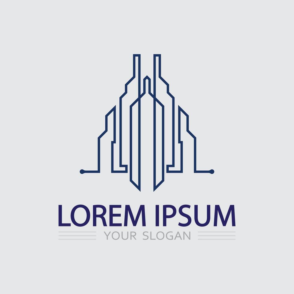 Business icon and logo design graphic building logo vector