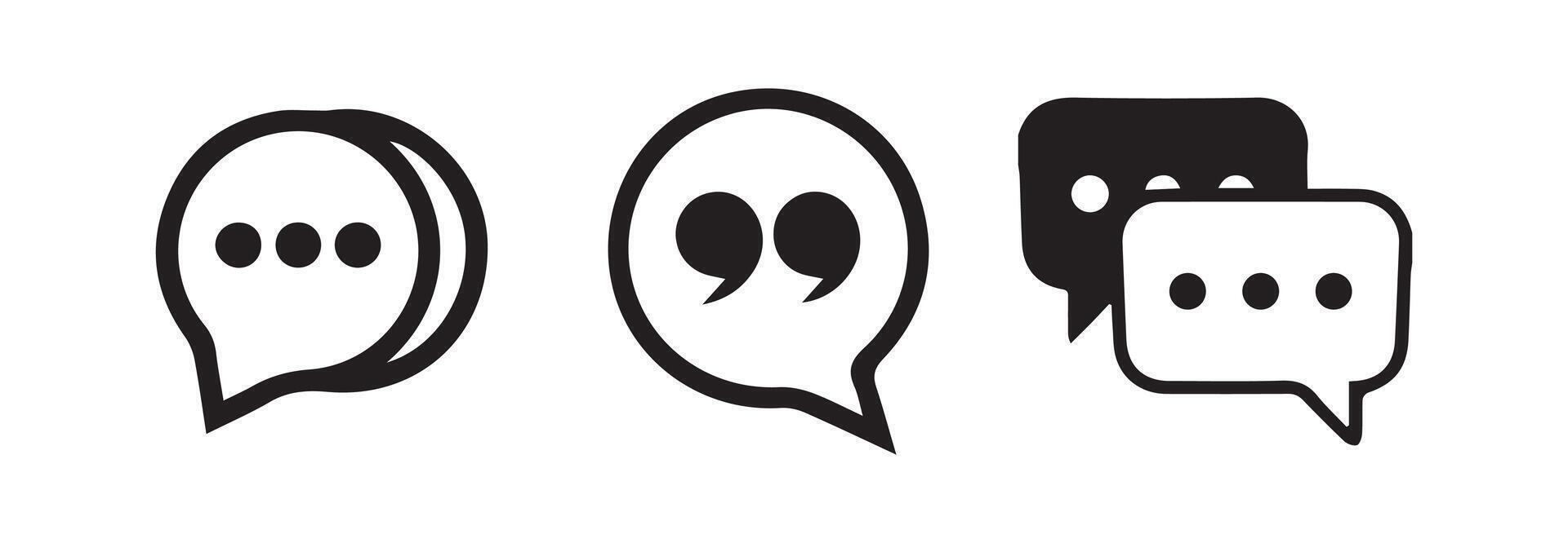 message Bubble chat icon. online communication vector