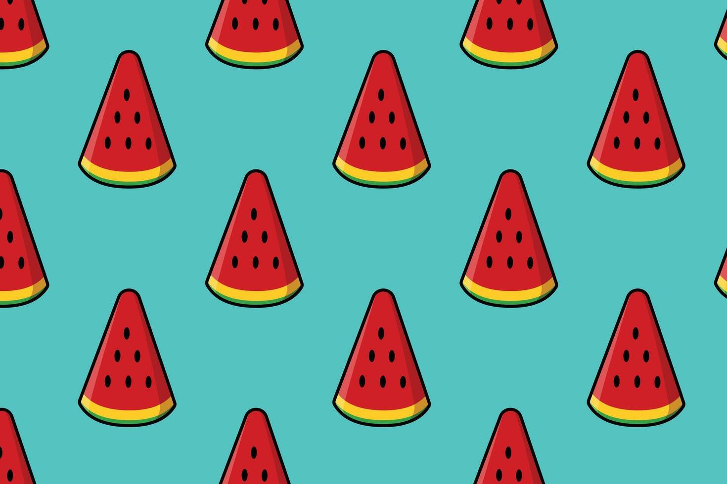 Pattern of watermelon slices. illustration vector