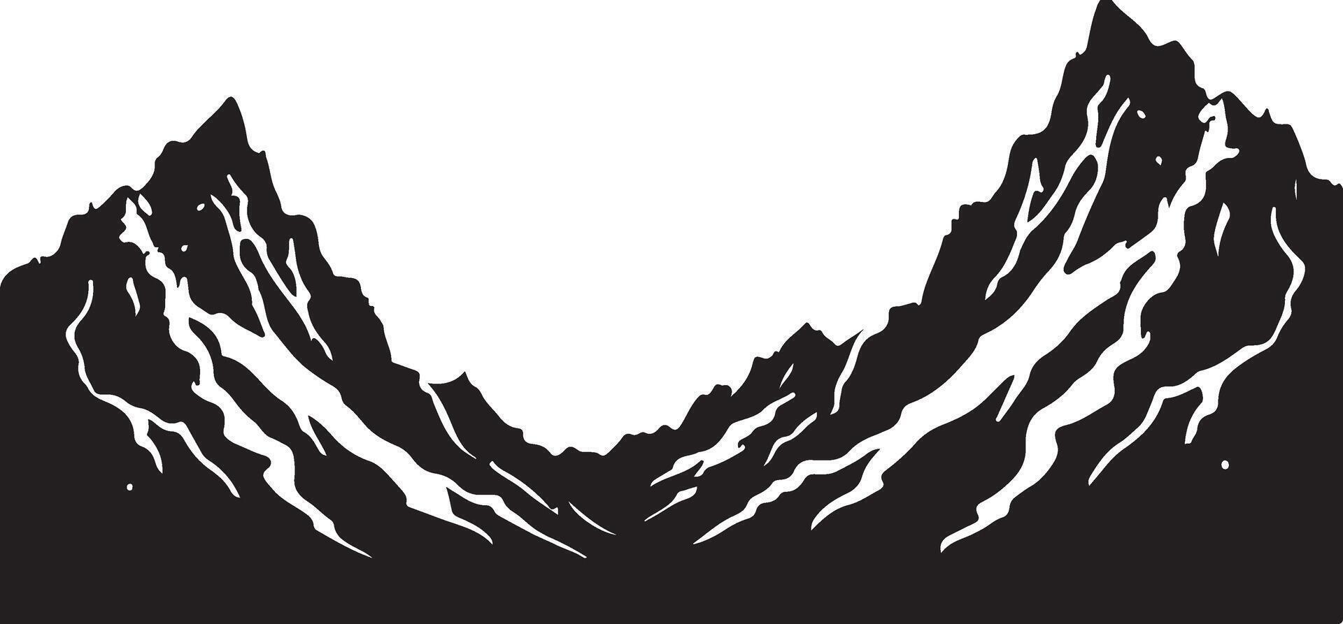 Dramatic Silhouette of Majestic Mountain Range vector