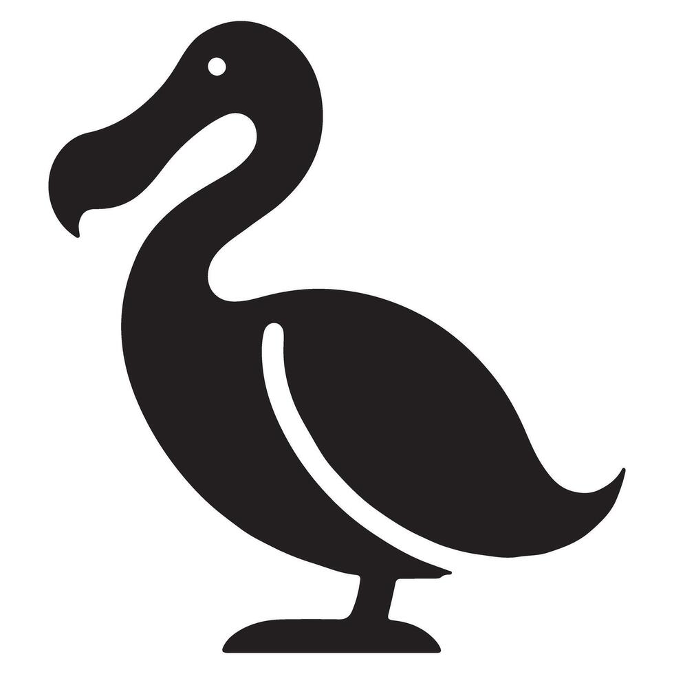 Dodo Bird Silhouette Illustration vector